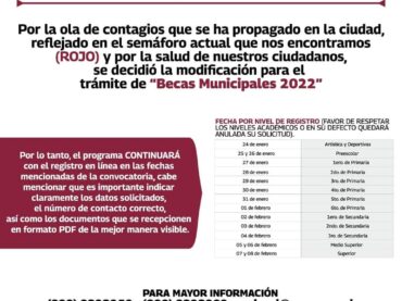 Tramitará Gobierno de Reynosa Becas Municipales de manera virtual
