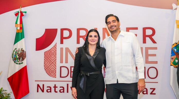 FELICITÓ CARLOS PEÑA ORTIZ A NATALY GARCÍA DÍAZ POR SU PRIMER INFORME DE GOBIERNO