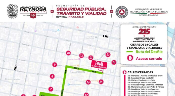 CONOCE EL CIERRE DE CALLES POR EL DESFILE CONMEMORATIVO DEL 16 DE SEPTIEMBRE
