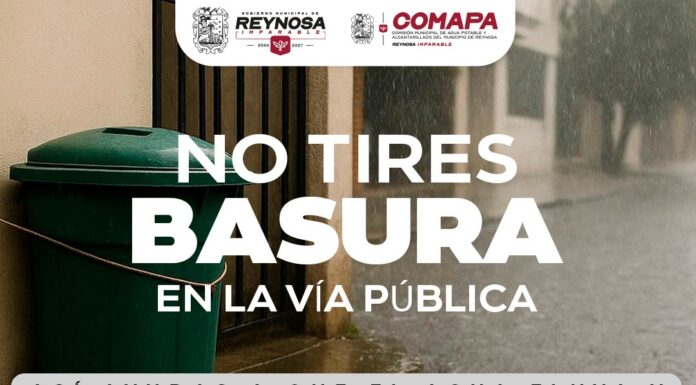 RECOMIENDA COMAPA ASEGURAR BOTES DE BASURA DURANTE ESTA TEMPORADA DE LLUVIAS