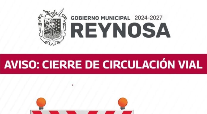 AVISO, CIERRE TEMPORAL DE VIALIDAD