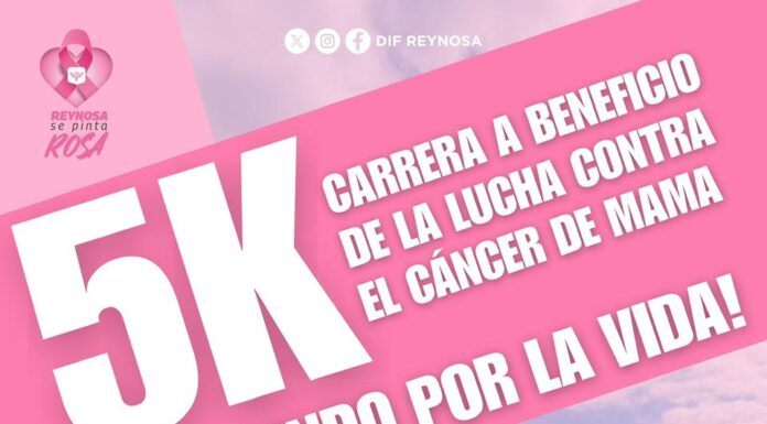 INVITA DIF REYNOSA A LA CIUDADANÍA A CORRER POR LA VIDA EN APOYO A LA LUCHA CONTRA EL CÁNCER DE MAMA
