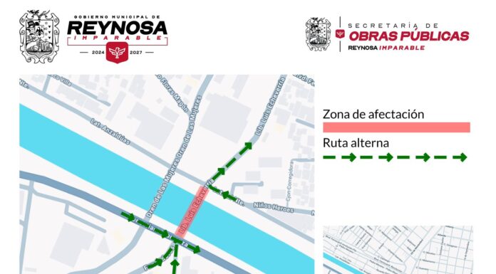 PERMANECE CERRADO CRUCE POR OBRA HIDRÁULICA EN COLONIA FERROCARRIL