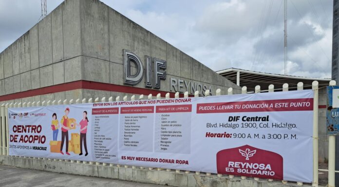 LLAMA DIF-REYNOSA A LA SOLIDARIDAD CIUDADANA EN APOYO A FAMILIAS DE VERACRUZ