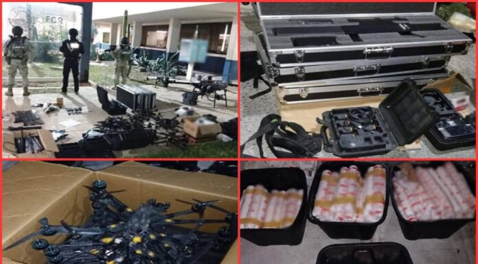 🚨🛑 INSÓLITO DECOMISO EN REYNOSA: hallan 18 drones, 151 explosivos y equipo antidrones durante operativo federal 🛑🚨