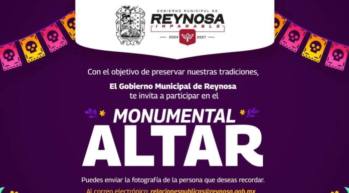 MONUMENTAL ALTAR DE REYNOSA PRESERVA TRADICIONES NACIONALES DE NOVIEMBRE
