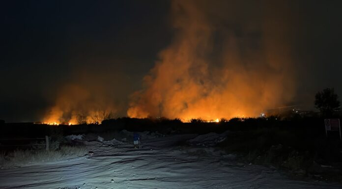 COMBATIÓ PROTECCIÓN CIVIL DE REYNOSA INCENDIO EN CERCA DE 3 HECTÁREAS TRAS LA CIMA