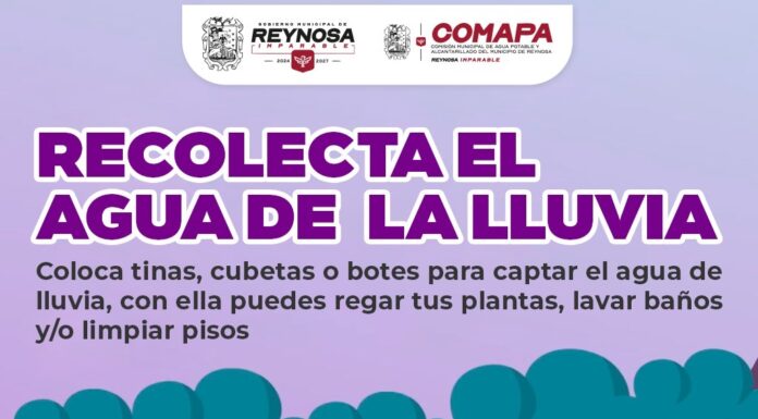 COMAPA INVITA A REUTILIZAR EL AGUA DE LLUVIA EN ACTIVIDADES DEL HOGAR