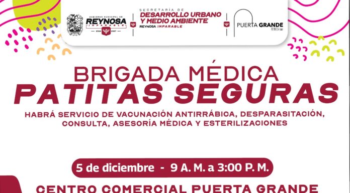 VISITARÁ BRIGADA MÉDICA VETERINARIA PATITAS SEGURAS EL CENTRO COMERCIAL PUERTA GRANDE