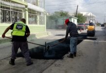 REALIZÓ COMAPA ACCIONES DE BACHEO TRAS REPARACIONES HIDRÁULICAS