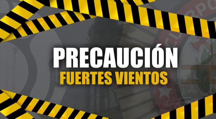 Fuertes vientos en la región.