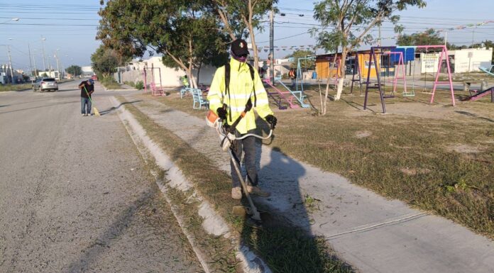 CONTINÚA SIN INTERRUPCIÓN LA LIMPIEZA Y MANTENIMIENTO EN REYNOSA