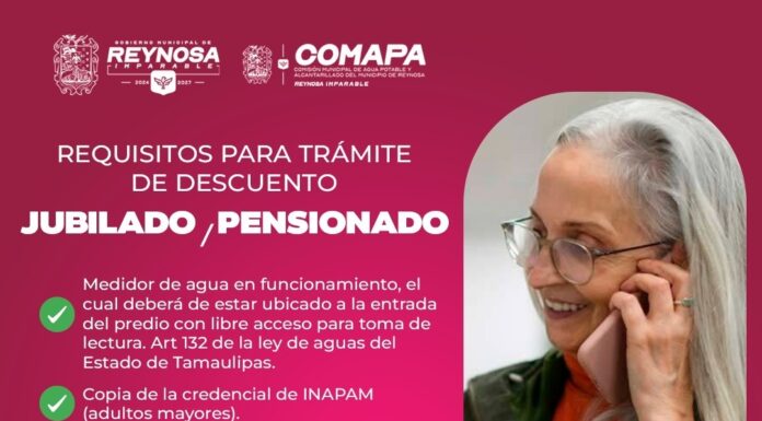INVITA COMAPA A USUARIOS A ACTUALIZAR SU PADRÓN PARA DESCUENTO A JUBILADOS Y PENSIONADOS