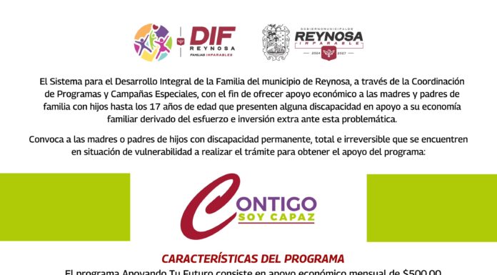 INICIA DIF-REYNOSA REGISTRO DE NUEVO INGRESO PARA PROGRAMAS DE BECAS