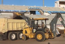 AVANZA LA REHABILITACIÓN DE LA PISTA OLÍMPICA DEL POLIDEPORTIVO REYNOSA