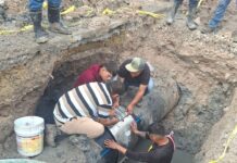 CONCLUYÓ COMAPA REPARACIÓN EN EL EMISOR DEL CÁRCAMO 1