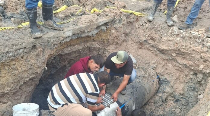 CONCLUYÓ COMAPA REPARACIÓN EN EL EMISOR DEL CÁRCAMO 1
