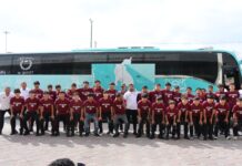 VIAJAN SELECCIONES DE FÚTBOL A LA OLIMPIADA ESTATAL CON EL APOYO DEL GOBIERNO DE REYNOSA