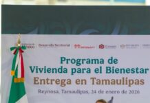 ENCABEZÓ CLAUDIA SHEINBAUM PARDO ENTREGA DE BENEFICIOS JUNTO CON AMÉRICO VILLARREAL ANAYA Y CARLOS PEÑA ORTIZ