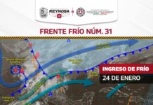 DESCIENDE TEMPERATURA EN REYNOSA POR SEVERA TORMENTA INVERNAL