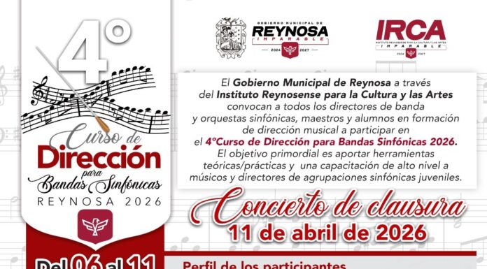 CONVOCA GOBIERNO DE CARLOS PEÑA ORTIZ A PARTICIPAR EN EL 4to CURSO DE DIRECCIÓN PARA BANDAS SINFÓNICAS