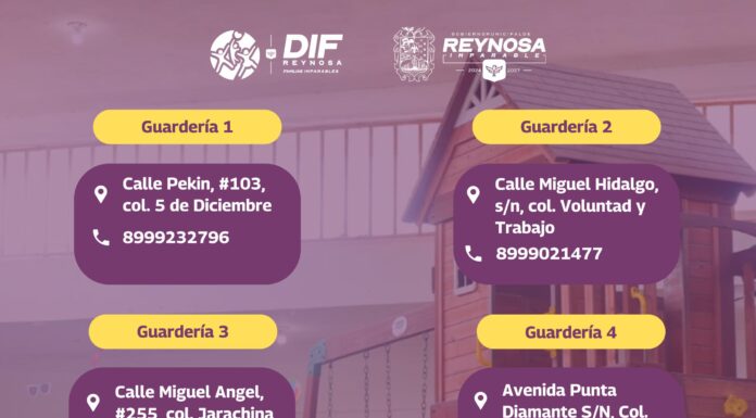 CUENTA DIF-REYNOSA CON PREINSCRIPCIONES EN GUARDERÍAS