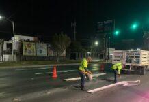 GOBIERNO DE REYNOSA REFUERZA SEÑALIZACIÓN VIAL EN LA AVENIDA RODOLFO GARZA