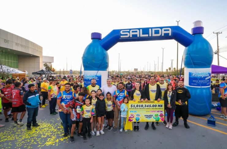 MÁS DE MIL 500 ATLETAS CORREN CON EL ALCALDE DE REYNOSA A FAVOR DE LOS NIÑOS CON CÁNCER