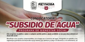 INVITA CARLOS PEÑA ORTIZ A USUARIOS A SOLICITAR EL SUBSIDIO DEL AGUA