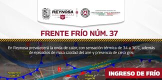 COLOCARÁ FRENTE FRÍO 37 LOS TERMÓMETROS EN MÍNIMAS DE 9° A 16° CENTÍGRADOS