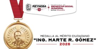 ENTREGARÁ GOBIERNO DE REYNOSA MEDALLA AL MÉRITO CIUDADANO «ING. MARTE R GÓMEZ» 2026