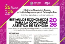 IMPULSA GOBIERNO DE CARLOS PEÑA ORTIZ A ARTISTAS LOCALES CON ESTÍMULOS ECONÓMICOS