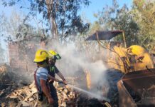 INCENDIO EN LADRILLERA DE CAMARGO MOVILIZA A PROTECCIÓN CIVIL.