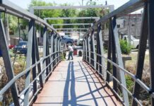 REHABILITAN PUENTE PEATONAL SOBRE EL ARROYO “EL BUEY” EN MIGUEL ALEMÁN