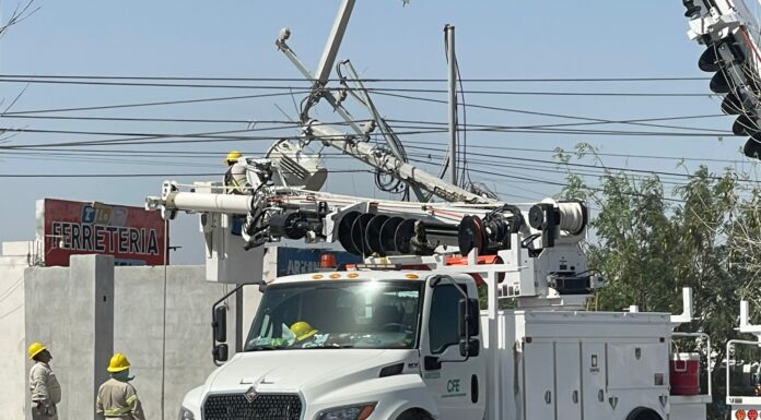 DAÑARON VIENTOS INTENSOS RED ELÉCTRICA EN REYNOSA SIN REGISTRARSE LESIONADOS