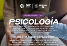 OFRECE DIF-REYNOSA ATENCIÓN PSICOLÓGICA GRATUITA PARA FORTALECER LA SALUD MENTAL