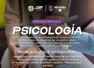 OFRECE DIF-REYNOSA ATENCIÓN PSICOLÓGICA GRATUITA PARA FORTALECER LA SALUD MENTAL