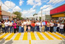 INAUGURARON ALCALDE Y VECINOS PAVIMENTACIÓN HIDRÁULICA DE LA COLONIA REVOLUCIÓN OBRERA