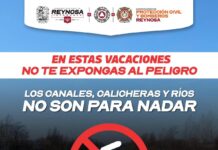 EXHORTA GOBIERNO DE REYNOSA A EVITAR INTRODUCIRSE EN CUERPOS DE AGUA NO VIGILADOS