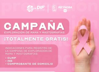 PROMUEVE DIF-REYNOSA DETECCIÓN OPORTUNA DEL CÁNCER DE MAMA TODO EL AÑO