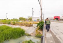 SUPERVISA ALCALDE CARLOS PEÑA ORTIZ DESAZOLVE DEL DREN REYNOSA PARA PREVENIR INUNDACIONES