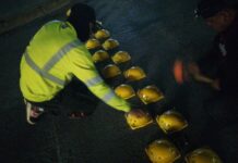 CON JORNADA NOCTURNA EL GOBIERNO DE REYNOSA DA MANTENIMIENTO A SEÑALIZACIÓN VIAL