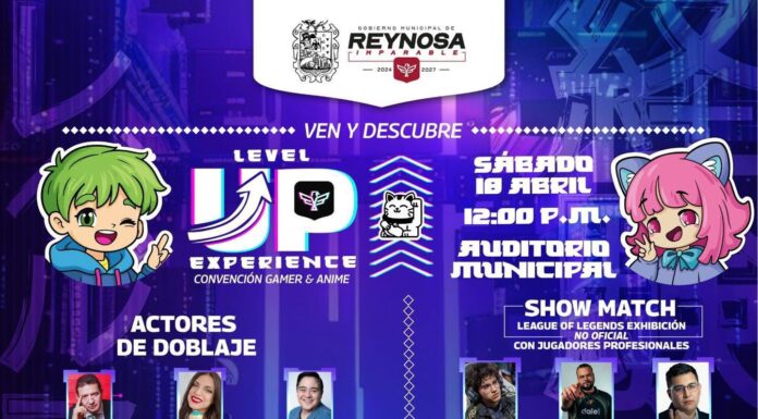 🎮🔥 Reynosa se llena de energía geek con la 𝙇𝙚𝙫𝙚𝙡 𝙐𝙥 𝙀𝙭𝙥𝙚𝙧𝙞𝙚𝙣𝙘𝙚: 𝘾𝙤𝙣𝙫𝙚𝙣𝙘𝙞𝙤́𝙣 𝙂𝙖𝙢𝙚𝙧 𝙮 𝘼𝙣𝙞𝙢𝙚 🎮✨
