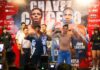 DAN EL KILO; CARLOS PEÑA ORTIZ Y JULIO CÉSAR CHÁVEZ ATESTIGUARON PESAJE PARA EL GRAN COMBATE