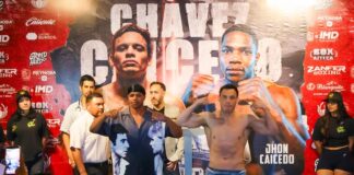 DAN EL KILO; CARLOS PEÑA ORTIZ Y JULIO CÉSAR CHÁVEZ ATESTIGUARON PESAJE PARA EL GRAN COMBATE