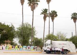 REFUERZAN SERVICIO DE LIMPIEZA EN DÍAZ ORDAZ CON NUEVO CAMIÓN RECOLECTOR
