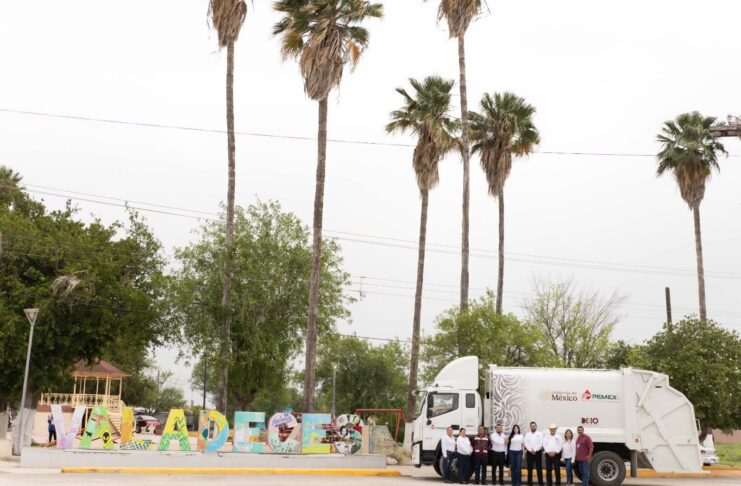 REFUERZAN SERVICIO DE LIMPIEZA EN DÍAZ ORDAZ CON NUEVO CAMIÓN RECOLECTOR