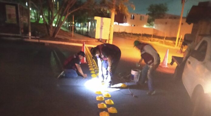 REFUERZAN LABORES NOCTURNAS PARA MEJORAR INFRAESTRUCTURA URBANA EN REYNOSA