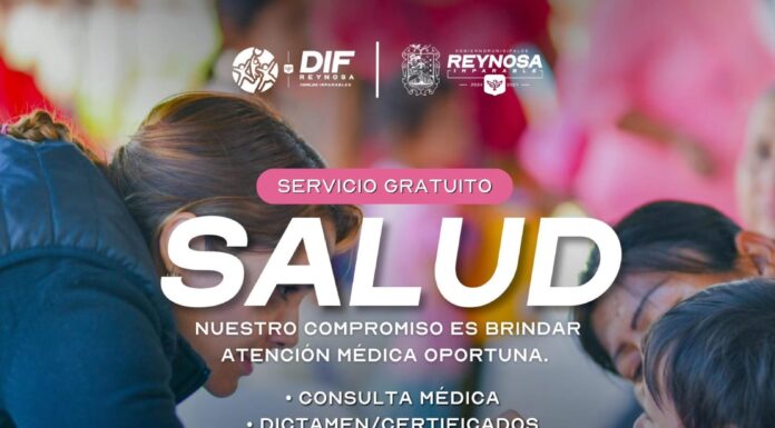 OFRECE DIF-REYNOSA CONSULTAS MÉDICAS GRATUITAS A LA CIUDADANÍA