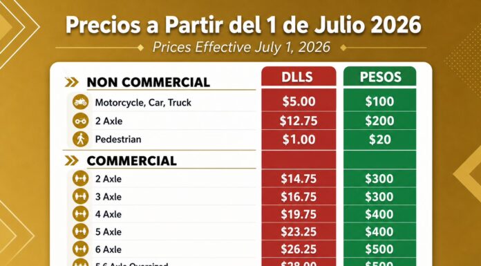 AUMENTAN TARIFAS DE PEAJE EN EL PUENTE RÍO GRANDE–CAMARGO A PARTIR DEL 1 DE JULIO DE 2026